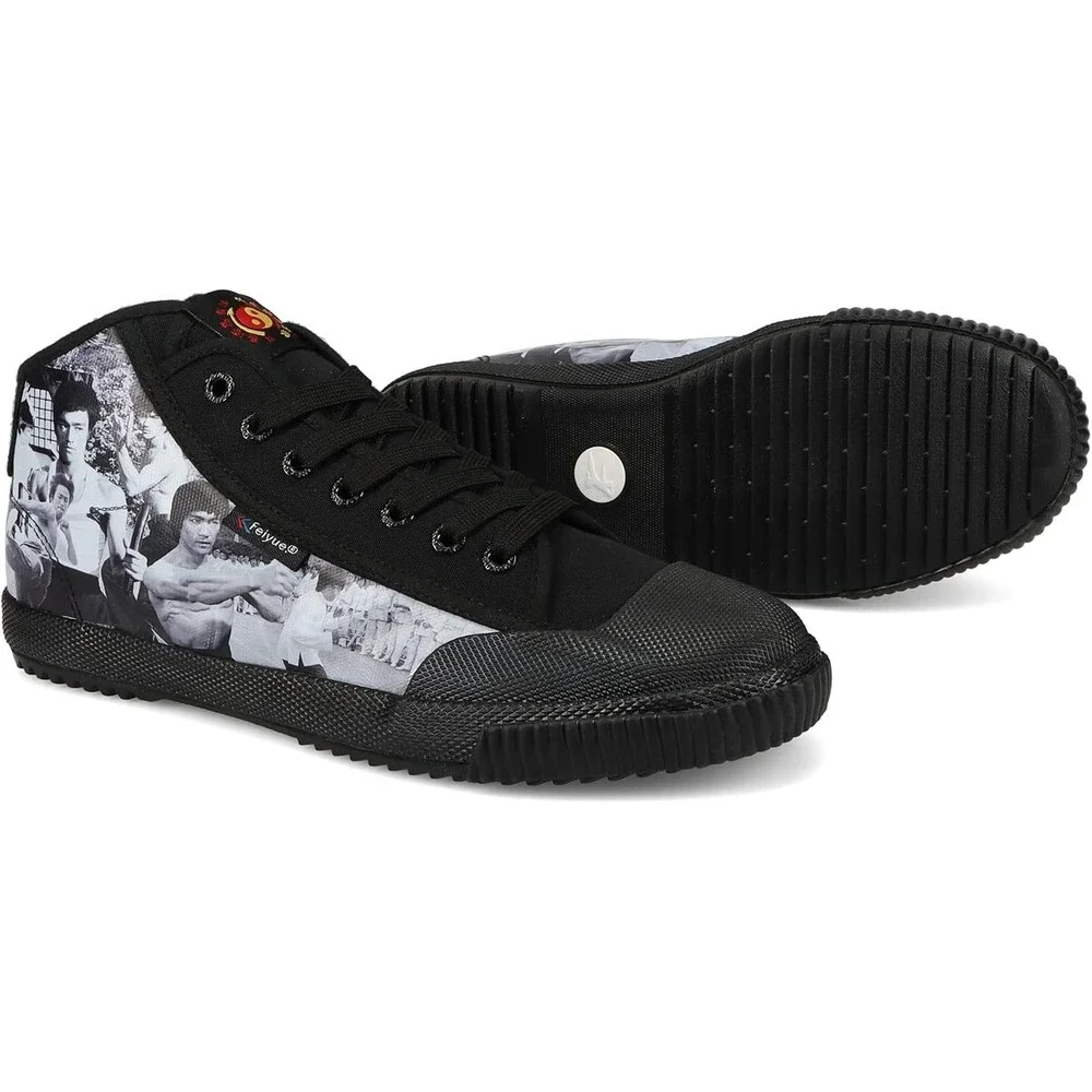 Feiyue x Bruce Lee 1920 Lo Black Martial Arts Sneakers Men 9 Women 11 FU100182M